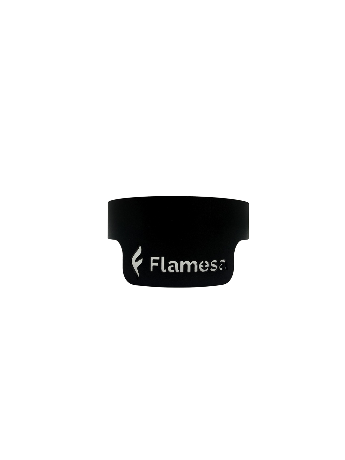 Glasrohrhalter mit Logo | Flare & Lumina Pellet-Terrassenheizer | Flamesa®