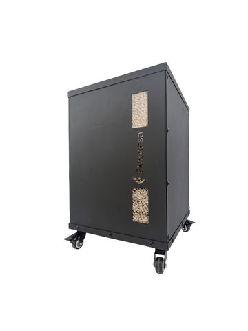 Pellet-Lagerbox mit Rollen | Flamesa®
