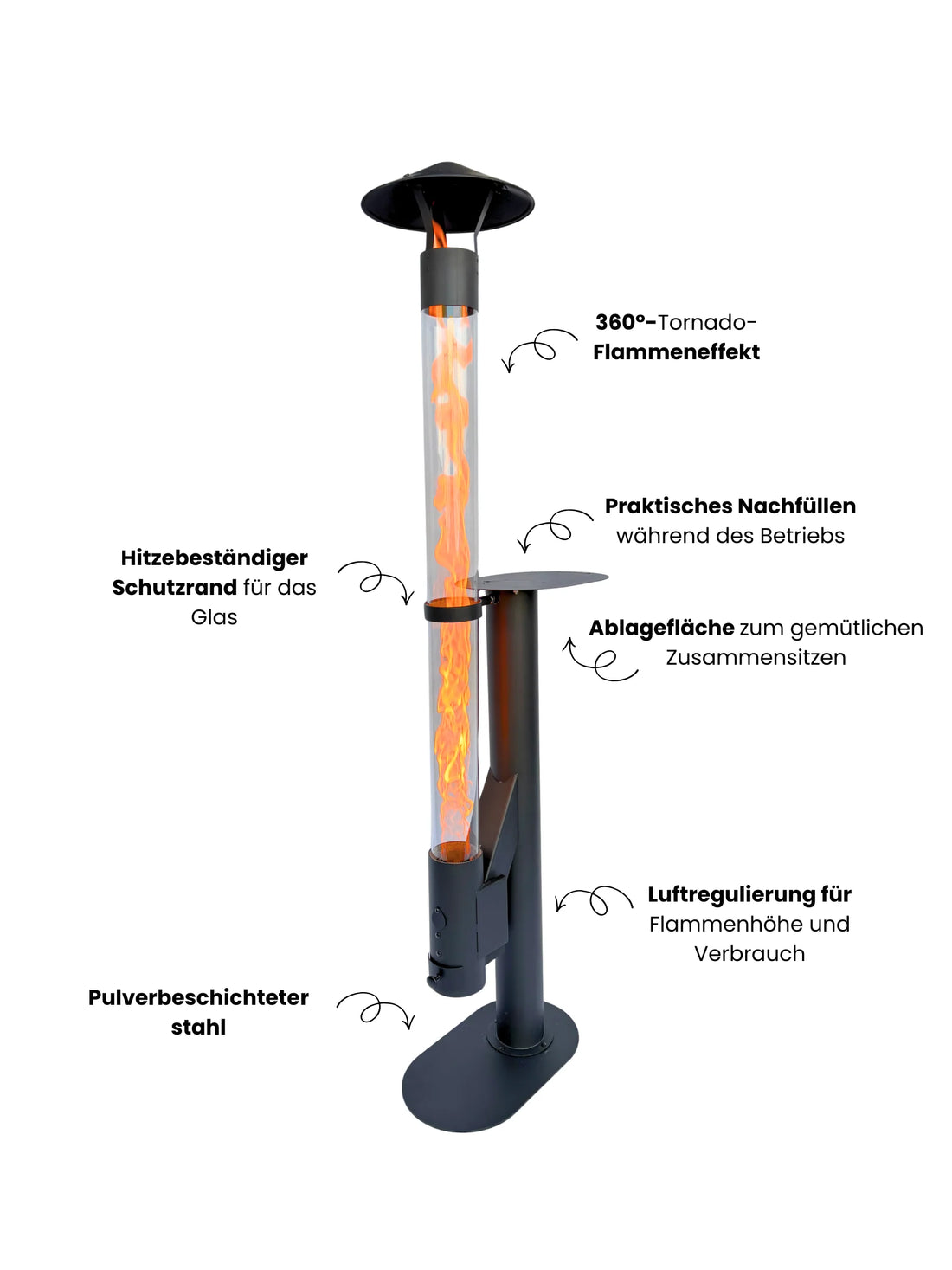 Pelletofen-Startset Flamesa® Lumina – Startset inkl. Zubehör