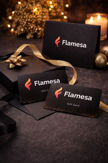 Flamesa® Geschenkgutschein kaufen | €25–€300 | Wärme und Atmosphäre verschenken