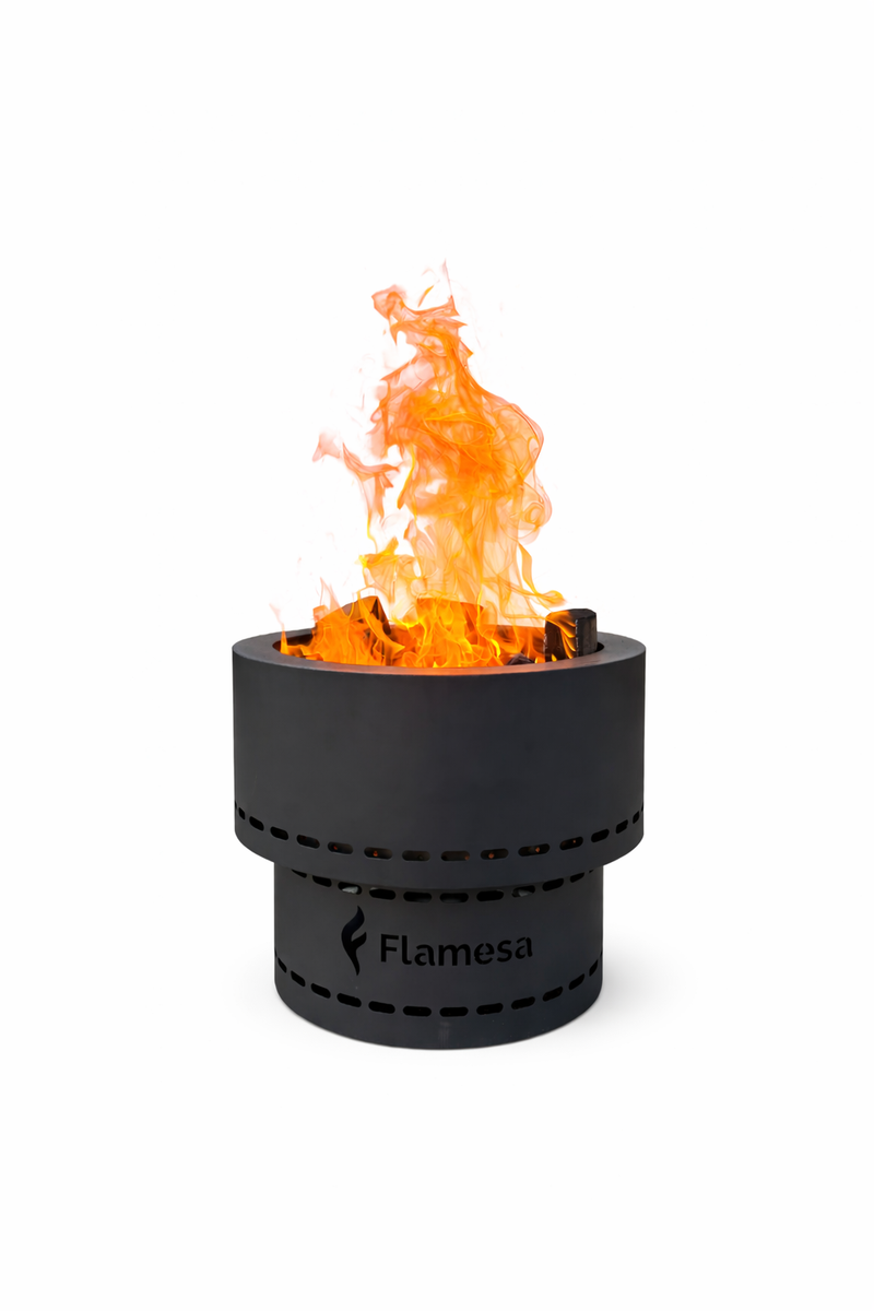 Flamesa® Flame – Rauchfreier (Pellet-)Feuerkorb für den Außenbereich