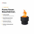 Flamesa Flame: rauchärmeres Feuer, drei Brennstoffe und Grillrost